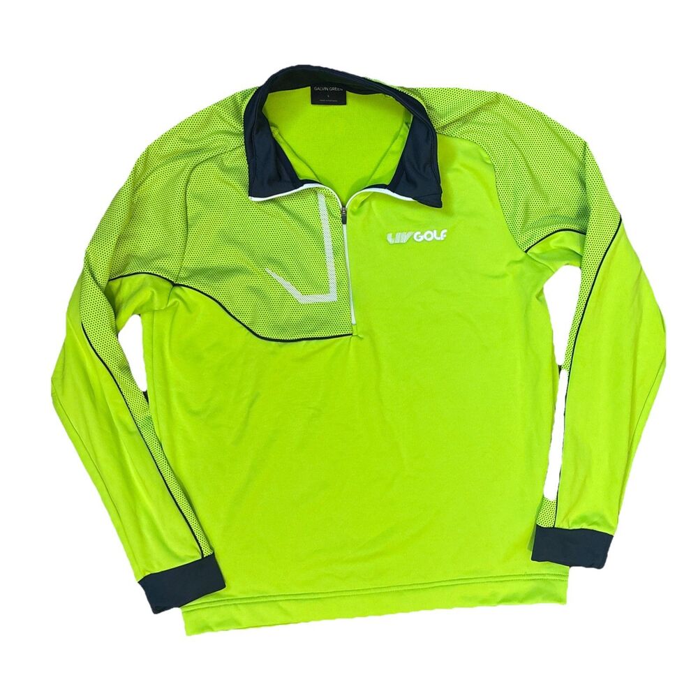 GALVIN GREEN LIV Golf Jacket Quarter Zip Long sleeve - Green -  Stretch Mens L